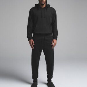 NWT SKIMS Lounge Fleece Pullover Hoodie/Jogger Men’s Set - Onyx L